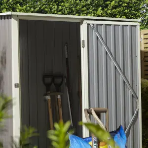 Rowlinson Trentvale 5x3 ft Pent Light grey Metal Shed