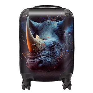 Rhino Face Splashart Suitcase - Small