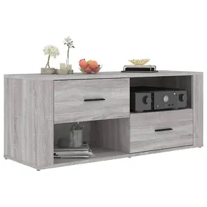 Berkfield TV Cabinet Grey Sonoma 100x35x40 cm Engineered Wood