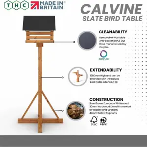 Calvine Slate-Effect Bird Table