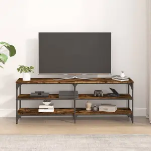 Berkfield TV Cabinet Smoked Oak 140x30x50 cm Engineered Wood