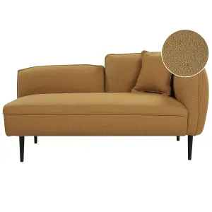 Right Hand Boucle Chaise Lounge Mustard CHEVANNES