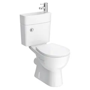 Nes Home 2 in 1 Compact Basin and Close Couple Toilet Combo Space Saver