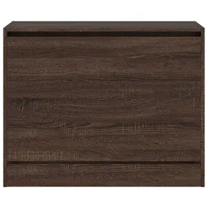 Berkfield Shoe Cabinet Brown Oak 80x34x63 cm Engineered Wood