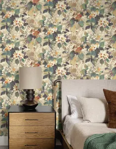 Chambon Floral Watercolor Unpasted Wallpaper