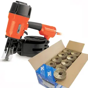 Tacwise Coil Nailer Pneumatic 45mm - 90mm Trade Air Nail Gun + 9000 Nails JCN90V