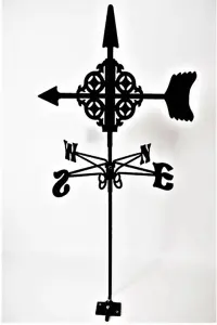 Traditional Weathervane Arrow - Steel - L39 x W41 x H83 cm - Black