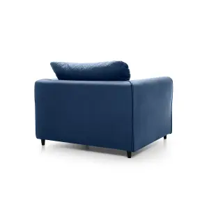 Chicago Velvet Armchair in Dark Blue