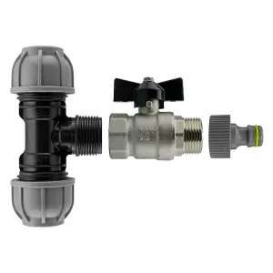 mdpe to click-lock butterfly valve-universal click-lock connection kit (25mm tee)