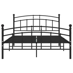 Berkfield Bed Frame Black Metal 200x200 cm