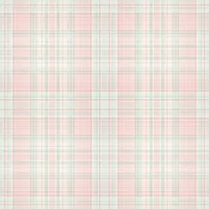 Galerie Abby Rose 4 Turquoise Pink Cream Check Plaid Smooth Wallpaper