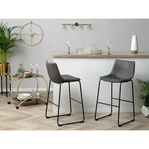 Mateyka 69cm Bar Stool (Set of 2) Grey