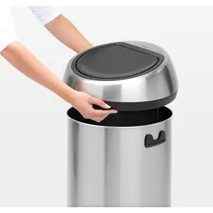 Brabantia 60 Litre Touch Bin Matt Steel / Matt Steel