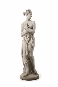 Stone Cast Pandora Lady Garden Statue and Column