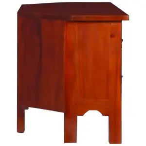 Berkfield TV Cabinet Classical Brown 100x40x45 cm Solid Mahogany Wood