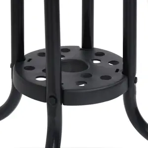 Berkfield Garden Table Black 70x70x70 cm Steel