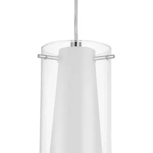 GoodHome Dimonika White Chrome effect 3 Lamp Pendant ceiling light, (Dia)110mm