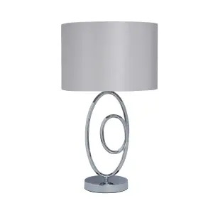 Inlight Hercule Spiral Polished Silver effect Table lamp