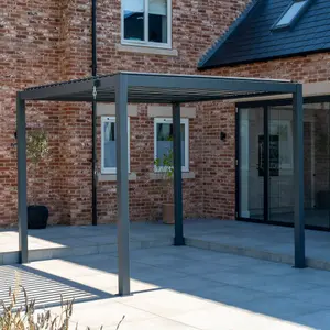 PergoSTET 3m x 3m Metal Square Pergola in Grey