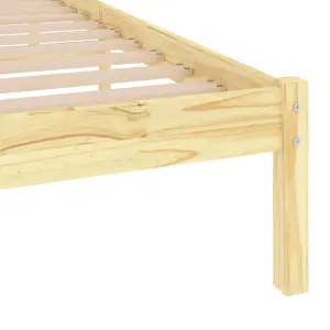 Berkfield Bed Frame Solid Wood 75x190 cm Small Single