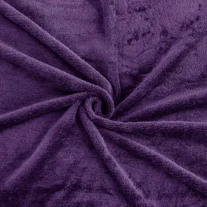 Sherpa Fleece Throw Blanket Purple / 150cm W x 200cm L