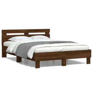 Berkfield Bed Frame without Mattress Brown Oak 120x200 cm