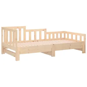 Berkfield Pull-out Day Bed 2x(90x200) cm Solid Wood Pine