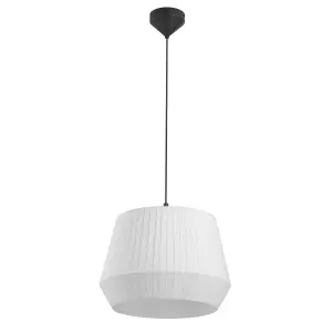 Nordlux Dicte 40 Indoor Living Dining Textile Pendant Ceiling Light in White (Diam) 40cm