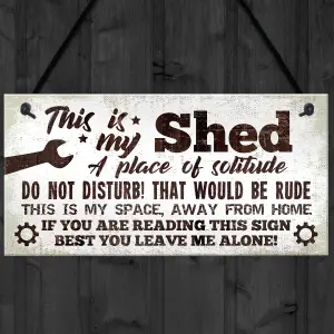 Red Ocean Garden Shed Garage Man Cave Sign Hanging Wall Plaque Gift For Him Dad Grandad