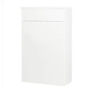 500mm Bathroom Gloss White Floor Standing WC Unit (Central)