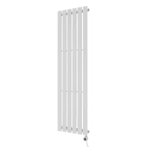 Agadon Lola Electric Designer Panel Radiator 1600 x 448 mm White - 900 W Smart Heating Element