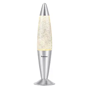 Innoteck 16" Soothing Motion Glitter Lamp - Silver Glitter, Clear Liquid