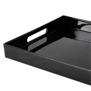 Argon Tableware Plastic Tray (Set of 6) Black