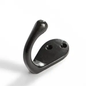 Hammer & Tongs - Narrow Single Robe Hook - W30mm x H55mm - Black