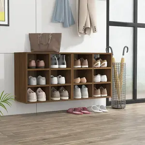 Berkfield Shoe Cabinets 2 pcs Brown Oak 52.5x30x50 cm