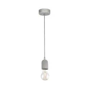 Pendant Ceiling Light Steel Rose Grey Concrete Shade Elegant Bulb E27 1x60W