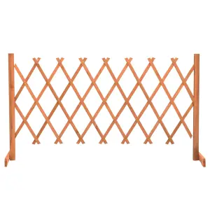 Berkfield Garden Trellis Fence Orange 150x80 cm Solid Firwood