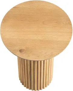 Maru Oak Round Side Table, Oak - Daals - Side Tables