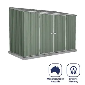 Absco Space Saver Pent Eucalyptus Metal Garden Storage Shed 3m x 1.52m (10ft x 5ft)