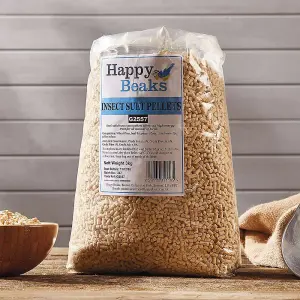 Happy Beaks Insect Suet Pellets Wild Bird Food (12.75kg) High Energy, High Protein Premium Bird Feed