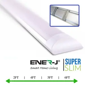 18W Prismatic LED Tube Batten complete fitting 0.6m, 1440 lumens, 4000K (pack of 2 units)