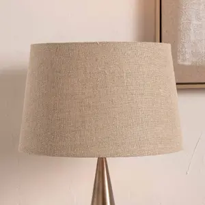 40cm Natural Brown Linen Tapered Lampshade