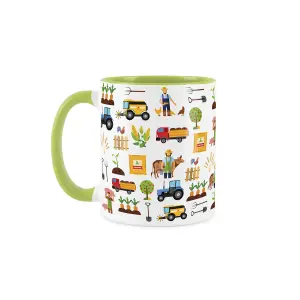 Farmer Mug Fun Trades Gift - White Coffee/Tea Present