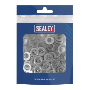 Sealey Stainless Steel Flat Washer Din 125 M8 Size 100 Pieces Stainless Steel