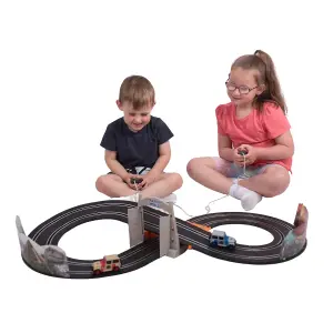 Jurassic World Electric Race Car Track Set 102011JW Dino Chase - 2.4M Track 2 Player Car Slot Race Set Kids Toys