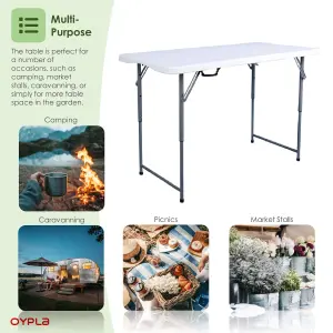 Oypla 4ft 1.2m Folding Heavy Duty Outdoor Trestle Party Garden Table