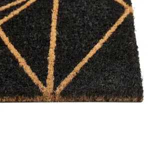 Doormat KISOKOMA 40 x 60 cm Black Coir