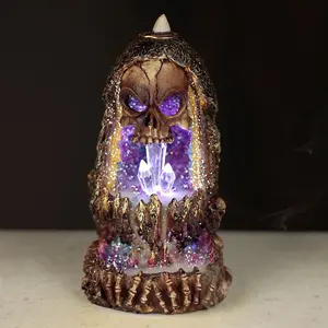 Puckator Skull Cave LED Backflow Incense Burner