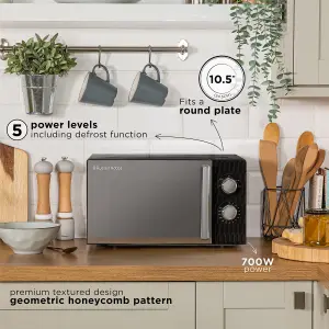 Russell Hobbs Honeycomb Microwave 17 Litre 700W Black Manual RHMM715B