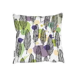 Cushions - Spotted colored feather seamless pattern, vector background (Cushion) / 60cm x 60cm